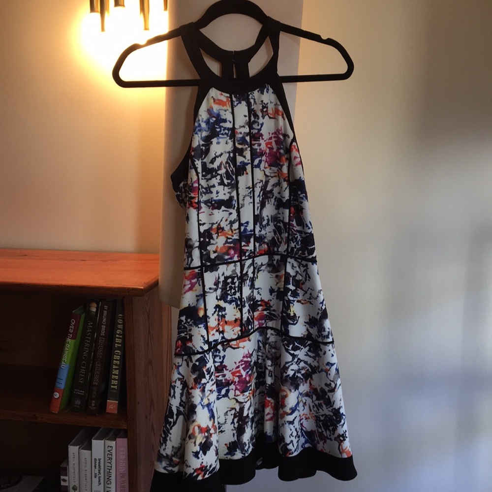 Multi color fit and flare Parker dress